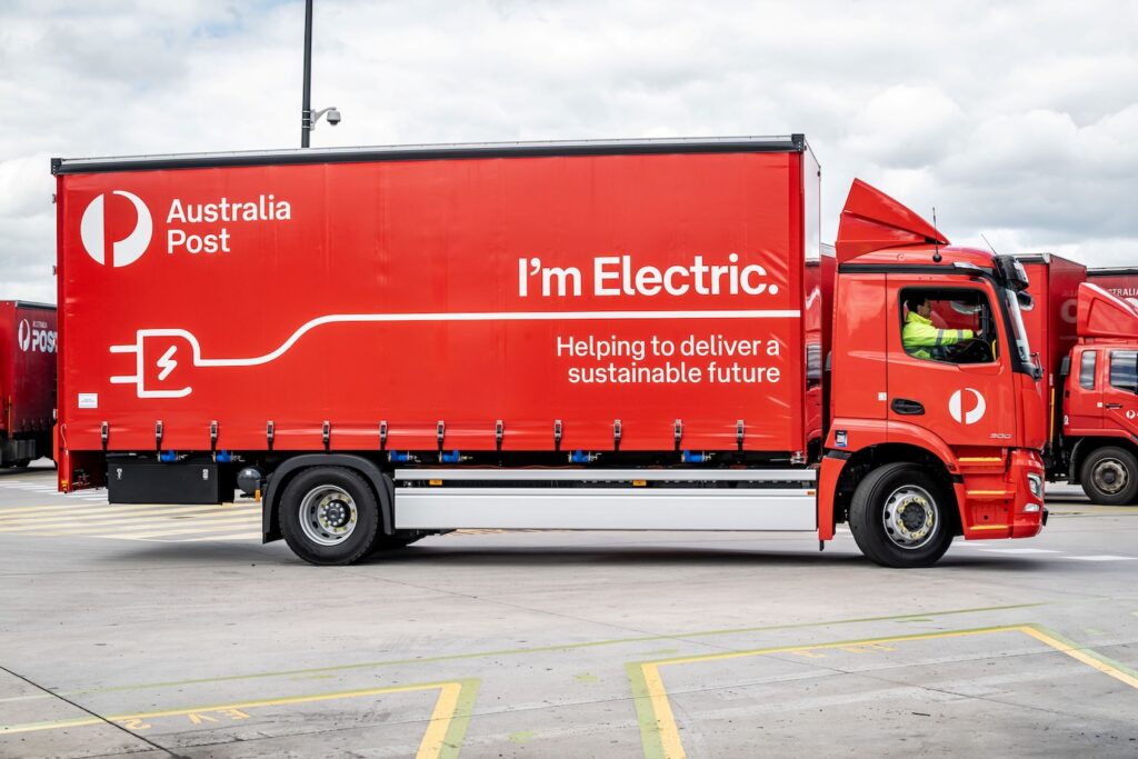 AusPost unveils first heavy-duty electric truck, reveals renewable ...